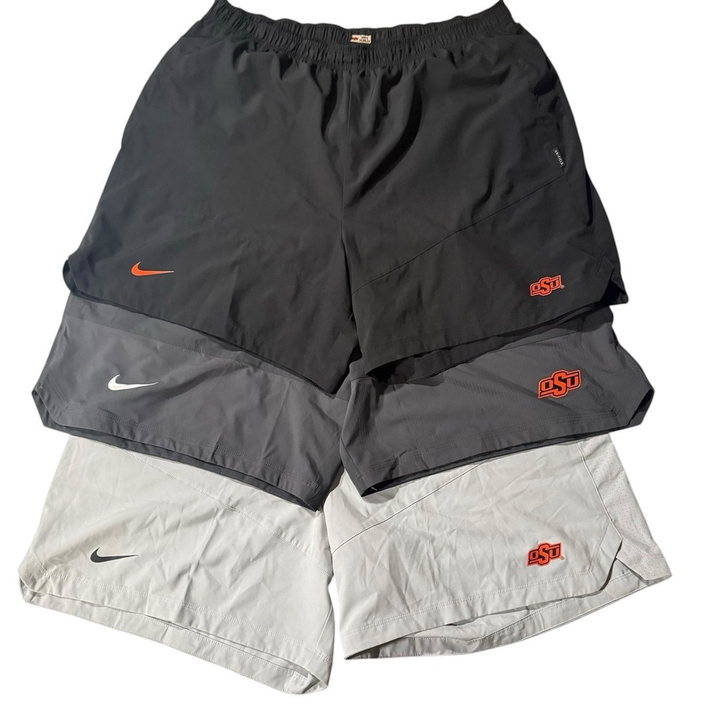 Nike OSU Oklahoma State Football Team Issued Shorts 3XL Bundle Dri Fit